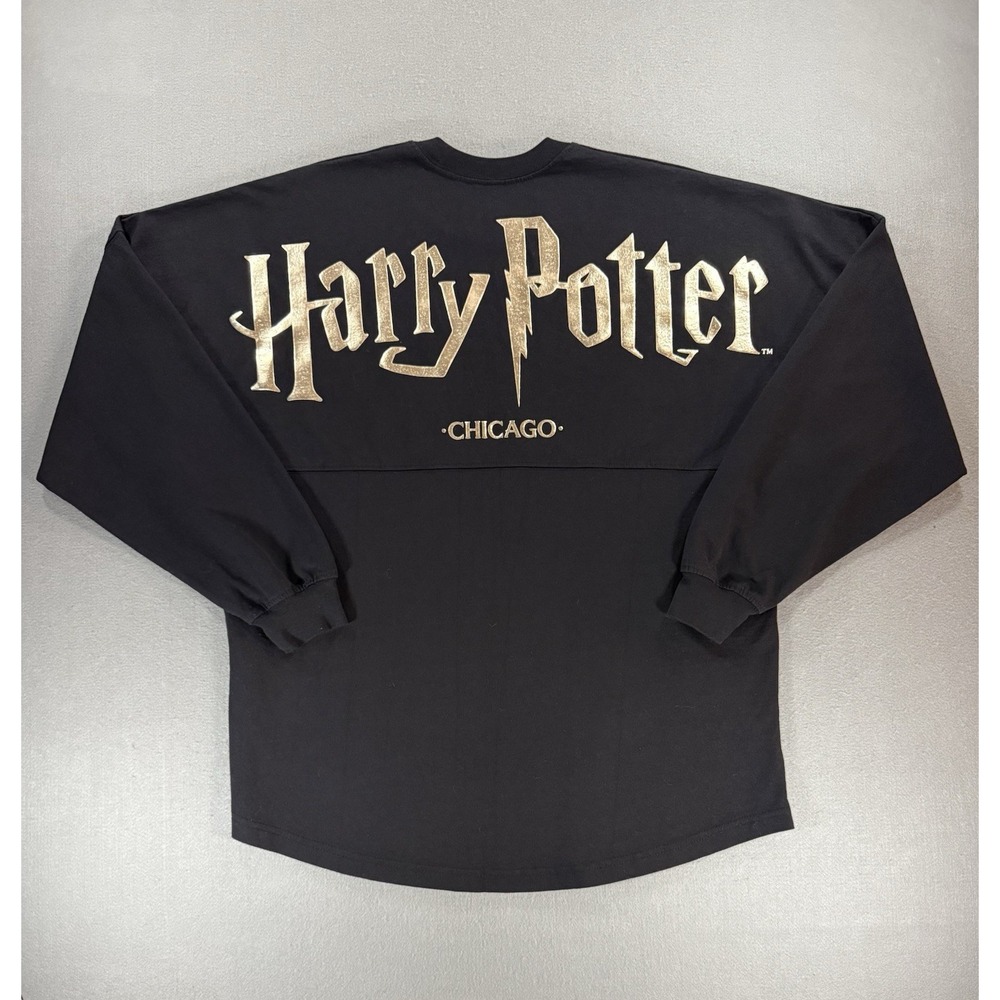 Harry Potter Chicago Wizarding World Spirit Jersey Black & Gold Letters Size M